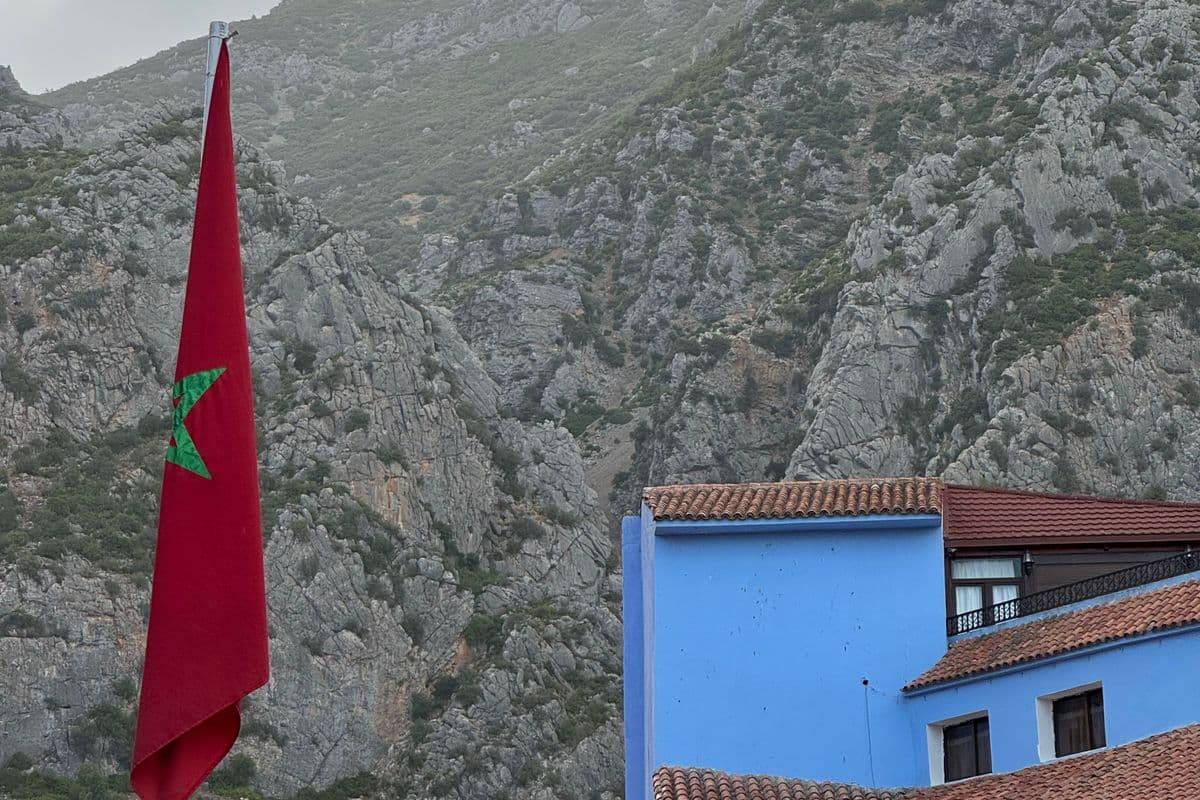 Rif Mountains landscape near Chefchaouen in northern Morocco, the spiritual birthplace of the Darqawiyya order